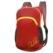 Bolsa plegable al aire libre, mochila roja para niños